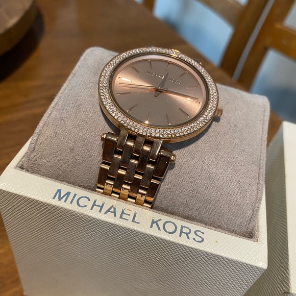 Like new Michael Kors rose gold watch with box and care instructions included. - Picture 12 of 14
